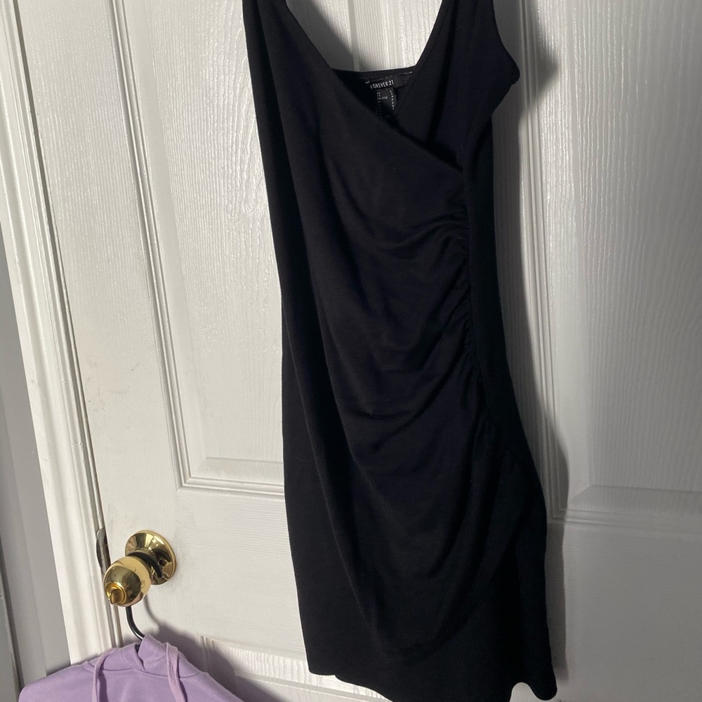 tight black mini dress